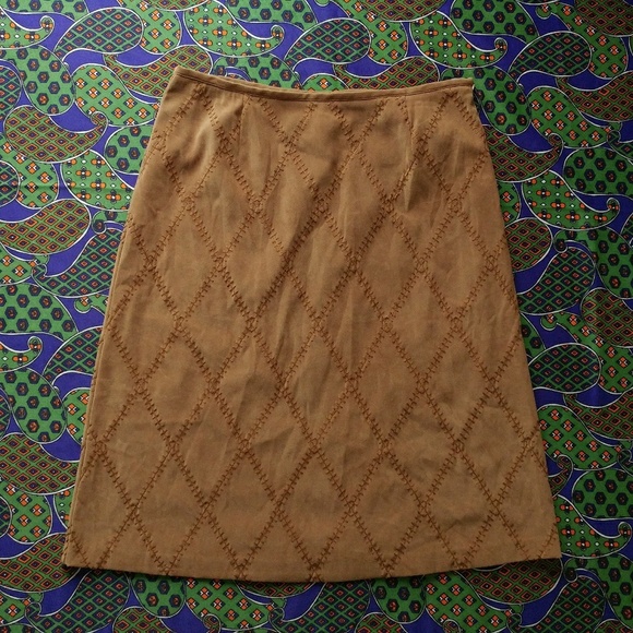 Norton McNaughton Dresses & Skirts - Y2K A- Line Faux Suede Skirt - 10